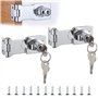 Cadenas Moraillon de Verrouillage 2 Pairs Moraillons de Verrouillage en Alliage de Zinc