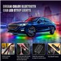 Lumières souterraines de voiture, kit de bande lumineuse Bluetooth de couleur de sommeil, 6 lumières extérieures étanches pour v