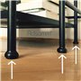 Adsamm® / 12 x Patins en Feutre/Bruns / 40x40 mm/carré/épaisseur 3,5 mm/Patins glisseurs Auto-adhésifs de qualité optimale