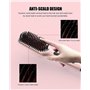 Lisseur à cheveux Megawise (2025) avec brosse en céramique ; Fer plat double tension anti-brûlure | Cordon rotatif | Arrêt autom