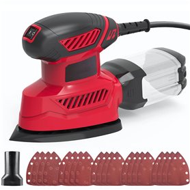 Ponceuse 130W 14000RPM Ponceuse Delta Avec 20 Papiers Abrasifs