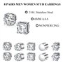 DMNQ 5 Paires Boucle Aimantée Homme Boucles d'Oreilles Magnétiques Fausse Boucle d'Oreille Homme Boucle Aimantée Homme Boucles d