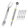 Eniyou 2 Pcs Trancheuse De Pastèque à Fourchette Pastèque Fourchette Trancheuse Pastèque 2 En 1 Outil Multi-Usages Pour Trancheu