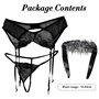 IJHYGD Porte Jarretelle Ensemble Porte Jartelle Femme Ensemble Porte Jarretelle Ensemble Jaretelles Femme Avec 4 Ajustable Brete