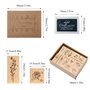 Rebanky 12 pcs Tampons en Bois des Plantes Tampon en Caoutchouc Bois Timbre de Caoutchouc Naturel avec 3 Tampons Encreurs de Cou