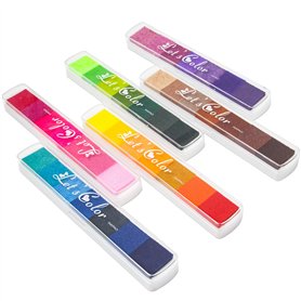 Neikafan 42 Couleurs Coussins Encreurs Tampon Encreur Enfants Dégradé Bleu