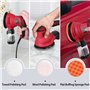 Ponceuse Excentrique 300W 13000RPM Ponceuse Orbitale 2,5 A, 6 Vitesses Variables, 20 Papiers De Verre, 3 Tampons De Polissage, B