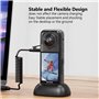 UNSTINCER Support adhésif pour Insta360 x4 caméra, Base de Support avec Tampon adhésif et Silicone, Support Stable et sûr, Anti-