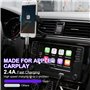 KETAKY Plus Cable iphone Spirale compatible Carplay [Certifié MFi] cable retractable iphone court avec synchronisation des donné