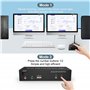 Commutateur KVM Dual Monitor DisplayPort 4K@60Hz Extended Display, Displayport 1.2 KVM Switch 2 in 2 Out avec sortie microphone 