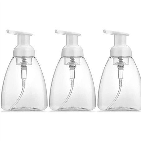 Imirootree Lot de 3 distributeurs de savon moussant vides rechargeables en plastique transparent de 250 ml pour les mains