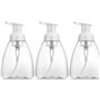 Imirootree Lot de 3 distributeurs de savon moussant vides rechargeables en plastique transparent de 250 ml pour les mains