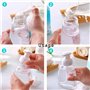 Imirootree Lot de 3 distributeurs de savon moussant vides rechargeables en plastique transparent de 250 ml pour les mains, parfa