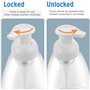 Imirootree Lot de 3 distributeurs de savon moussant vides rechargeables en plastique transparent de 250 ml pour les mains, parfa
