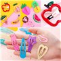 Kafeiya 36 Pièces Barrettes à Cheveux,Couleur bonbon animal Barrettes,Barrettes à Cheveux Fille,Couleur Barrette Cheveux en Méta