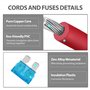 Porte Fusible Étanche 12V-32V Voiture Porte Fusible en Ligne avec 8 Pièces Fusible Plats 5A/10A/15A/20A et 14 AWG Fil pour Camio