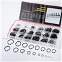Circlip E-Clips Anneau de Retenue en Acier Carbone Bague de Retenue 18 Tailles 3mm-32mm avec Boîte 300 Pièces