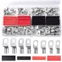 Cosse à Sertir Kit Trou de Boulon en Cuivre 70pcs Cosses Électriques avec 70pcs Tube Thermorétractable 2:1 pour Voiture Bornes d