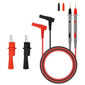 Cordon de Test de Multimètre Sondes de Mesure de Multimètre avec Pinces Crocodiles Câble de Test pour Multimètre 1000V / 20A