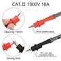Cordon de Test de Multimètre Sondes de Mesure de Multimètre avec Pinces Crocodiles Câble de Test pour Multimètre 1000V / 20A