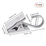 Pinces Rideaux Clips en Acier Inoxydable Crochets Rideau pour Anneaux Rideau Douche Partie Lumineuse Maison Décoration 60 Pièces