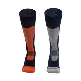 Barrageon 2 Paires Chaussettes de Ski Hommes Femmes Thermiques Chaudes pour Sports d'hiver