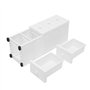 Meuble de rangement sur roulettes avec 5 tiroirs, chariot de salle de bain, cuisine, bureau, salon