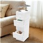 Meuble de rangement sur roulettes avec 5 tiroirs, chariot de salle de bain, cuisine, bureau, salon