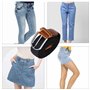 Ceinture Tressée,Ceinture élastique Extensible Stretch Femme avec Sangle Boucle Métal Dans un Sac en Lin Taille Ajustable pour J
