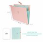 Trieur Valisette, Accordéon Classeur Pochettes Porte-documents avec 5 Compartiments en Format A4 Haute Capacité Document Porte D