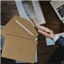 A4 Sac de Fichier en Papier Kraft,10 Stück Enveloppe de Document Dossier de Fichier avec Ligne Boucle, Epais File Folder Porte-d