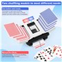 Mélangeur de Cartes Automatique, Mélangeur Électrique pour 1-2 Ponts Rechargeable 2000mAh Faible Bruit Mode Auto et Manuel pour 