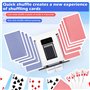 Mélangeur de Cartes Automatique, Mélangeur Électrique pour 1-2 Ponts Rechargeable 2000mAh Faible Bruit Mode Auto et Manuel pour 