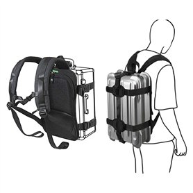 Système de Transport de Sac à Dos avec Sangle réglable – Idéal pour Transporter des valises rigides de Petite à Moyenne Taille.