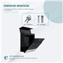 Bl4ckPrint Boîte aux lettres personnalisée anthracite avec compartiment à journaux et 4 clés - Boîte aux lettres murale avec nom
