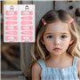 Lot de 12 barrettes à cheveux en acrylique rose pour fille - Accessoires de coiffure pour tout-petits, enfants, filles, femmes
