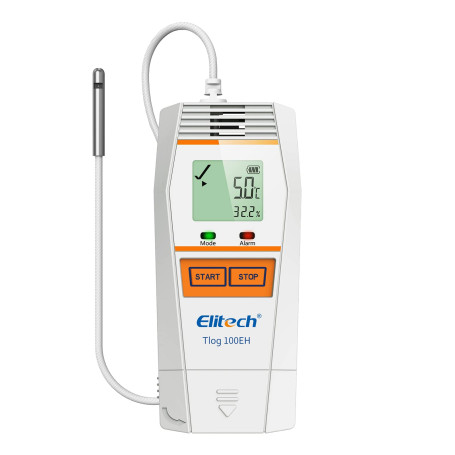 Elitech Tlog 100EH Enregistreur de données de température et d'humidité réutilisable PDF Port USB Capteur externe 32000 points