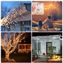 JoGoi Lot de 100 Plastique Crochets à Suspendre pour Guirlande Lumineuse de Noël Bardeau de Gouttière Crochets Extérieurs Blanc