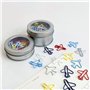 Lot de 50 trombones en métal pour avion - 6 couleurs - 30 mm
