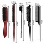 5 Pcs Poil de Sanglier，Brosse Plaquante Cheveux，Brosses à Cheveux en Poils de Sanglier，Brosse Poils Sanglier，pour Cheveux Longs,