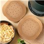 200pcs Papier cuisson air fryer，Papier Sulfurisé Air Fryer，Antiadhésive Paper Liner Accessoires Air Fryer，Carré Friteuse Airfrye