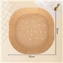 200pcs Papier cuisson air fryer，Papier Sulfurisé Air Fryer，Antiadhésive Paper Liner Accessoires Air Fryer，Carré Friteuse Airfrye