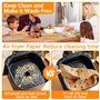 200pcs Papier cuisson air fryer，Papier Sulfurisé Air Fryer，Antiadhésive Paper Liner Accessoires Air Fryer，Carré Friteuse Airfrye