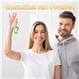 100 Pièces Étiquettes avec Porte Clé, 10 Couleurs Étiquette de Bagage, Porte Clef Etiquette, Porte Clés avec Anneau, Porte Étiqu