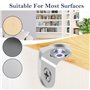 40 Pièces Support D'Étagère en forme de L, Taquet Etagere avec Base Ventouse et Vis, Équerre Fixation Etagere, Angle Droit Suppo