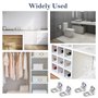 40 Pièces Support D'Étagère en forme de L, Taquet Etagere avec Base Ventouse et Vis, Équerre Fixation Etagere, Angle Droit Suppo