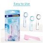 LOBVABA 4 Pcs Capuchon Protection Brossette, Électrique Brosse à Dents Tête Housse pour Brossette de Rechange, Étui de Brosse à 