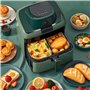 180pcs Papier Cuisson Air Fryer，Rectangulair Paper Liners Friteuse Sans Huile Accessoires，Papier Sulfurisé Feuilles，Doublure en 