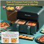 180pcs Papier Cuisson Air Fryer，Rectangulair Paper Liners Friteuse Sans Huile Accessoires，Papier Sulfurisé Feuilles，Doublure en 
