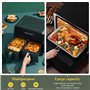 180pcs Papier Cuisson Air Fryer，Rectangulair Paper Liners Friteuse Sans Huile Accessoires，Papier Sulfurisé Feuilles，Doublure en 